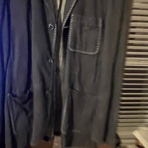 B/C Suede jacket- brand new with tag- blue- very unique-goat suede-made in india